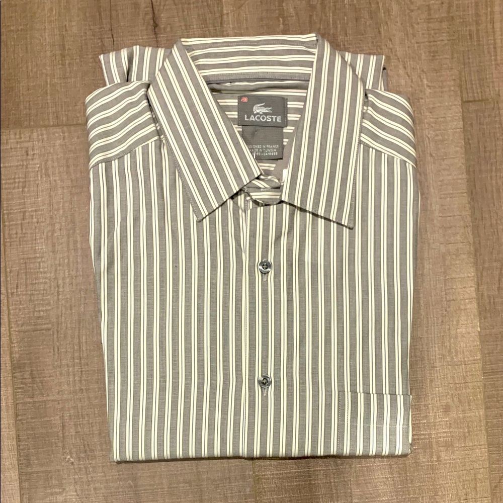 LACOSTE Men’s Dress Shirt (Slim Fit 40 - Medium)